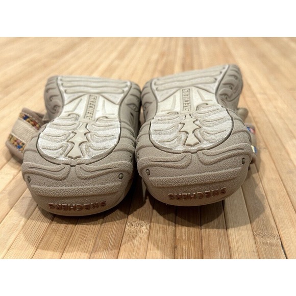 Skechers ‘Reggae Mad Swag’ Tan Sandals With Multicolored Trim Sz 10 EUC - Picture 11 of 11